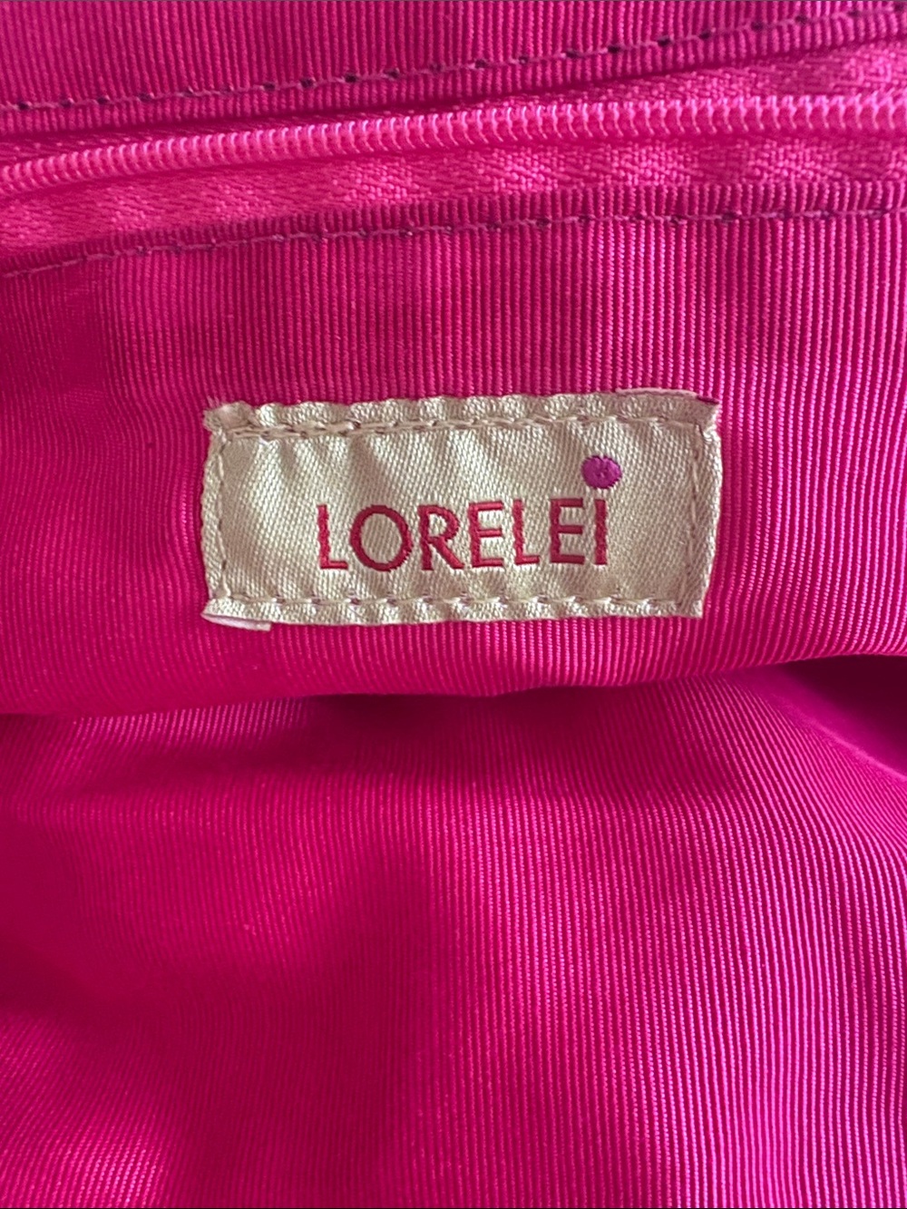 NWOT Vintage Lorelei Gold Geometric Lattice Clutch Hot Pink Lining - Picture 9 of 9